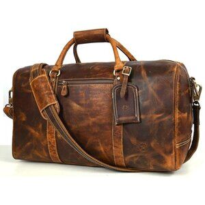 Leather Duffel Bag for Men & Women